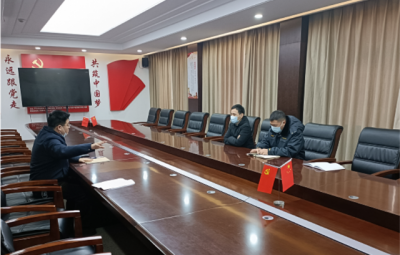 绍兴市生态情形局上虞分局局长胡四海一行到浙江伟易博开展“三效劳”事情